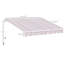 Auvent de patio 10 pi x 8 pi - Parasol rétractable avec manivelle manuelle et tissu hydrofuge, structure en aluminium, rayures café pour terrasse, balcon, cour, cadre de 10 pi x 8 pi, rayé