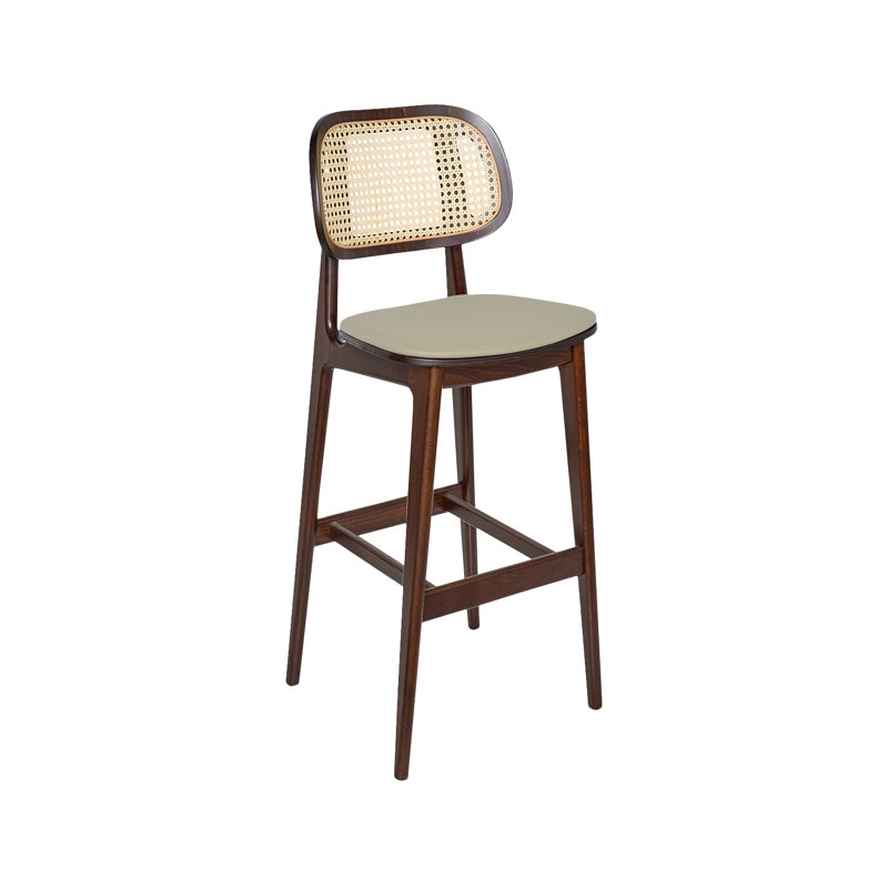 Tabouret 30 "Emma Cane, Brun, Beige