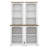 Two-Piece Freestanding Tall Cabinet With Fully Open Storage, Walnut Element Bookshelves With Curved Design-2073693348