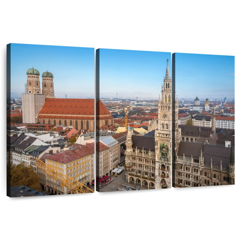 Rorry Munich City Landmarks, 32" H x 50" W
