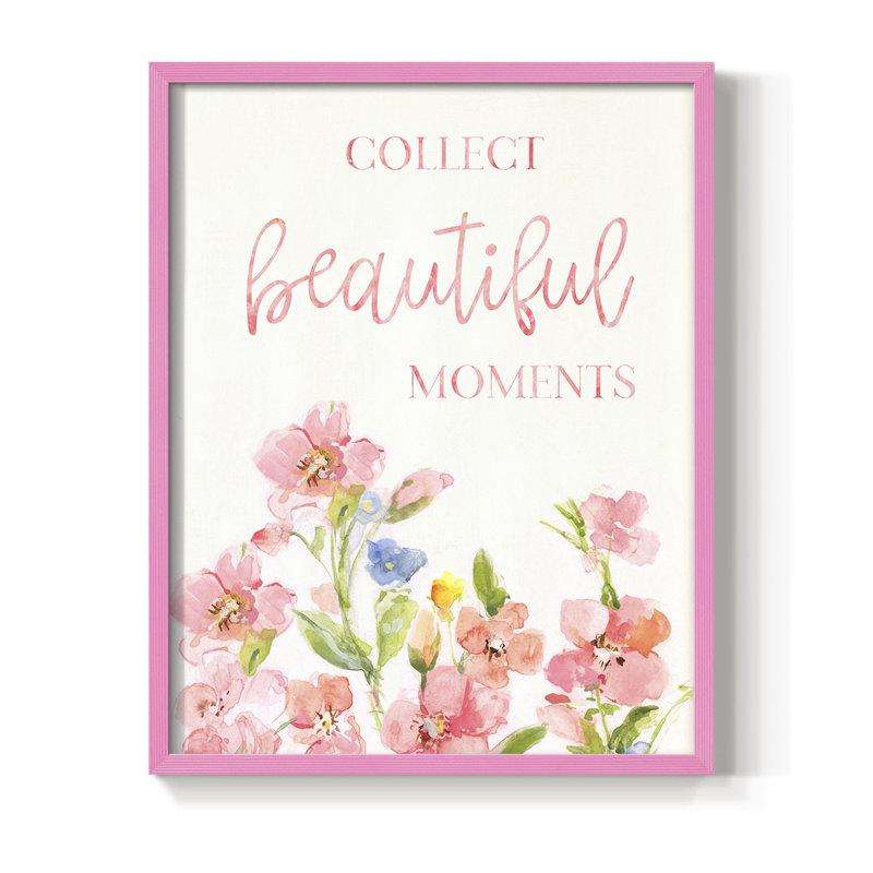 «Beautiful Moments», reproduction encadrée - bois massif, H 11 po x l 9 po, Rose