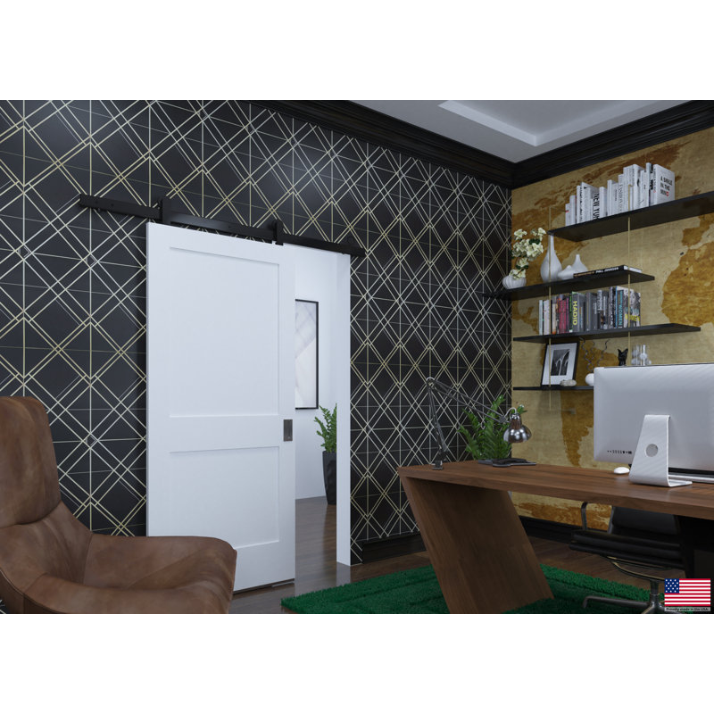 Gauss Single Panel Solid Core Primed Smooth Texture Interior Door Slab, 30" x 80"