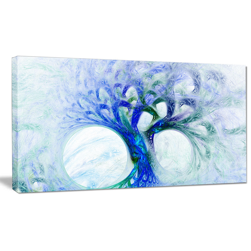 « blue mystic psychédélique tree », impression sur toile, H 16 po x l 32 po x P 1 po