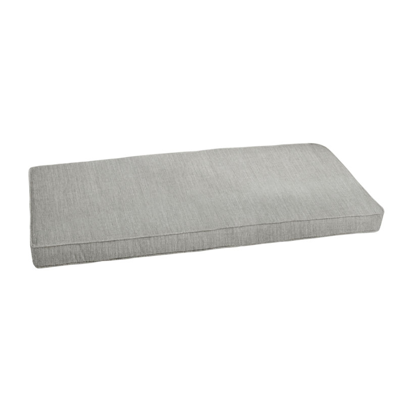 Sunbrella Outdoor Bench Seat Cushion, Canvas Granite Sunbrella® Canvas, 3" H x 60" W x 19" D