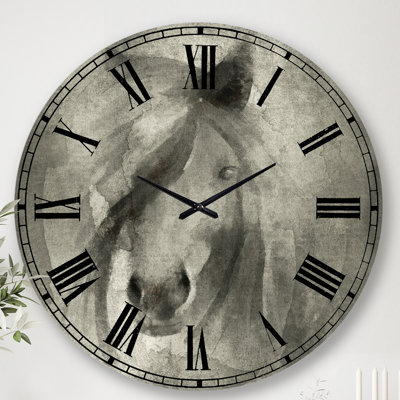 Farmhouse Horse V - Horloge murale Farmhouse