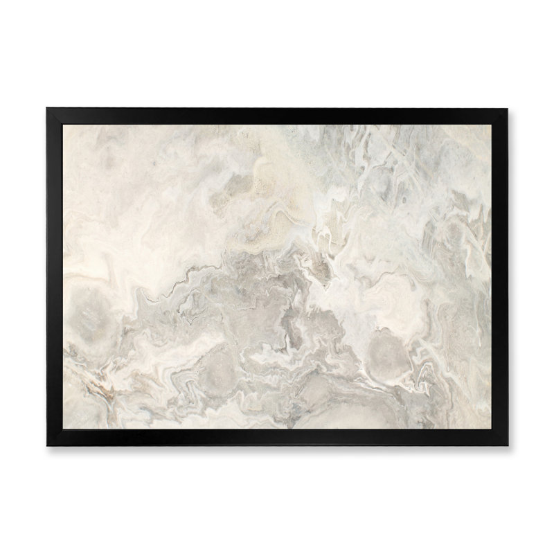 «Wave Art» par Shades Of Cream III, impression sur toile, H 30 po x l 40 po x P 1,5 po, Cadre noir