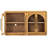Retro Style 4-Door Arched Storage Sideboard With Glass, Adjustable Shelves, Natural Wood, Multifunctional Buffet Cabinet, Shape, Look,