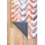 Tapis décoratif à motif géométrique orange et gris-294185942