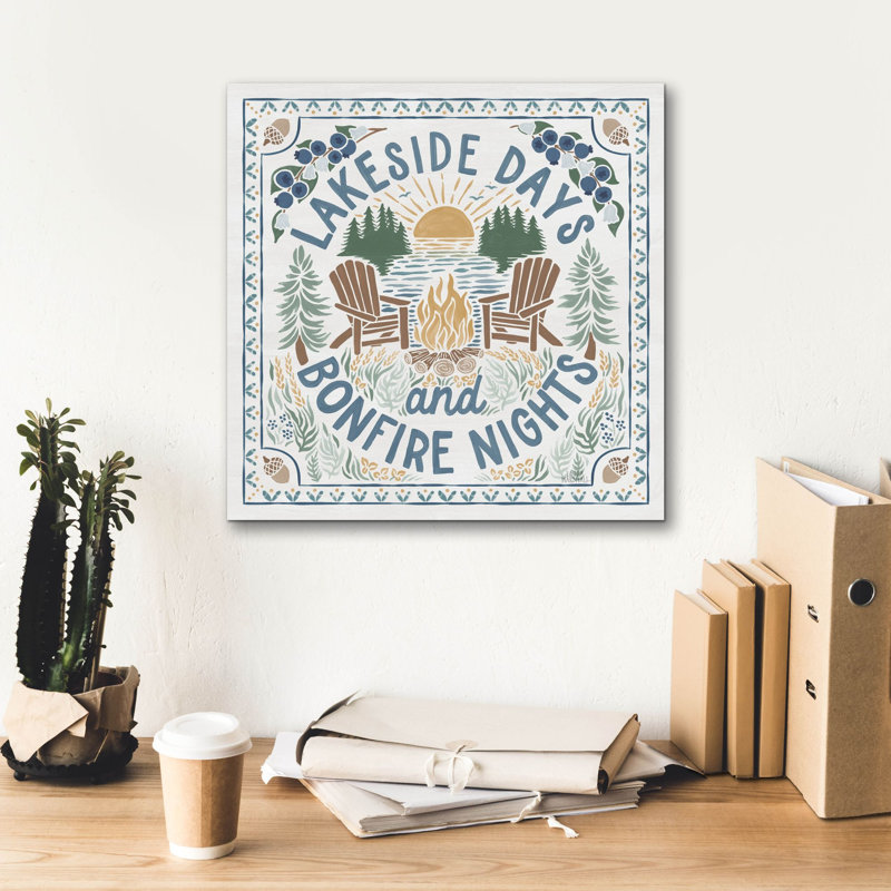 «Lakeside Days 4» par Laura Marshall, art mural sur toile, H 18 po x l 18 po