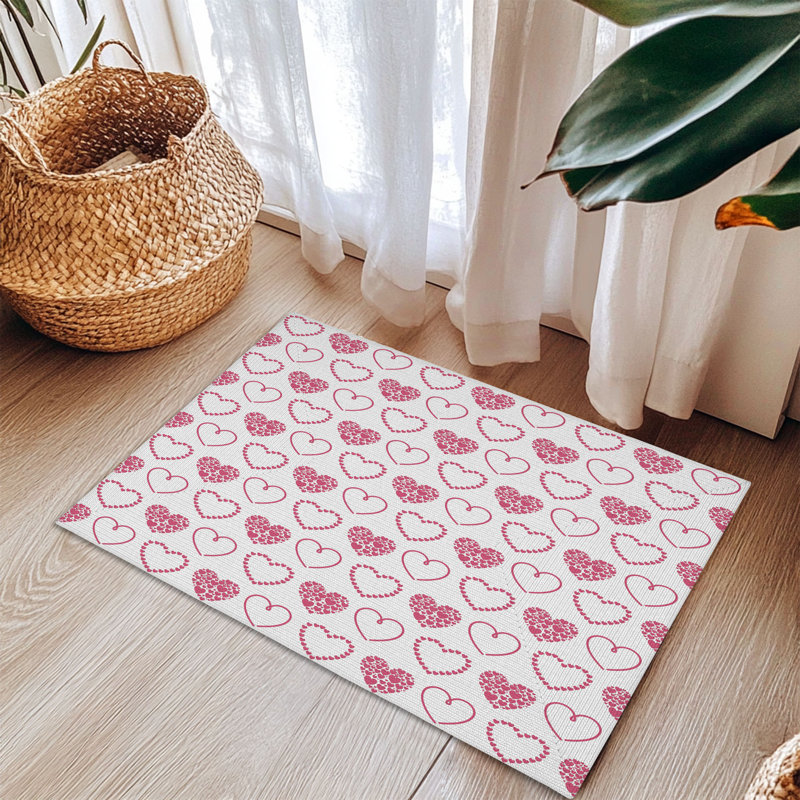 Tapis tressé Heartfelt Love Vibes, Rectangulaire 3 pi x 5 pi