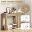 Console de 47 po de style console étroite moderne de 47 po avec finition en bois naturel pour le couloir et le salon