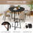 47 Inch Dining Table w/8 Metal Supporting Legs & Cross Base for Dining Room-1466629119-1466629106