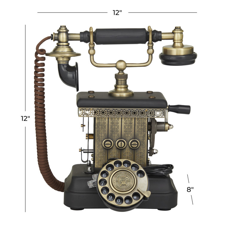 Wall Mounted Rotary Dial Corded telephone