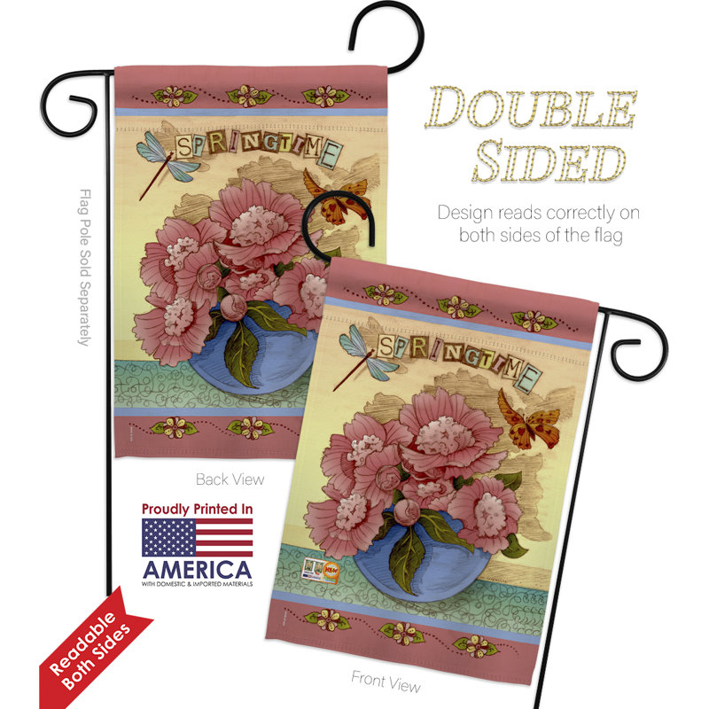 Double Sided 18.5'' H x 13'' W Polyester Flag Set