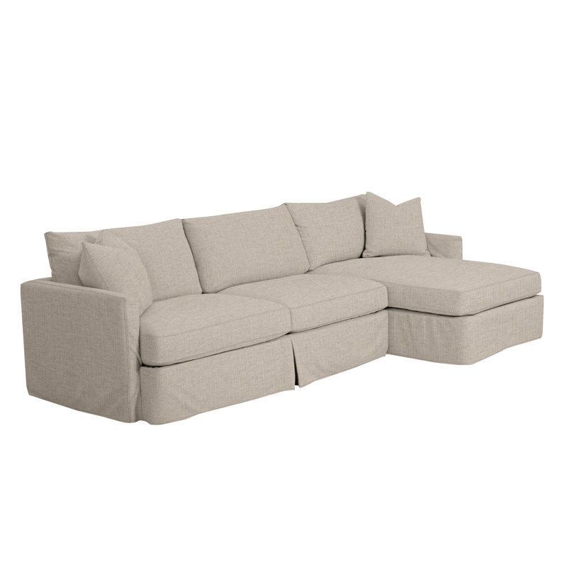 Hartig Upholstered L-Shaped Sectional, Right Hand Facing, Indy Linen Performance
