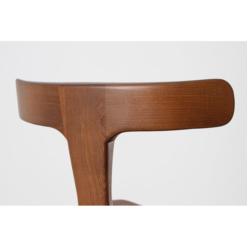 Anvil Chair With Back, Bar Stool (31” Seat Height), Matte Brown