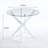 Round Dining Table with cross metal leg and tempered glass-2094063323-2095775445-2103568127