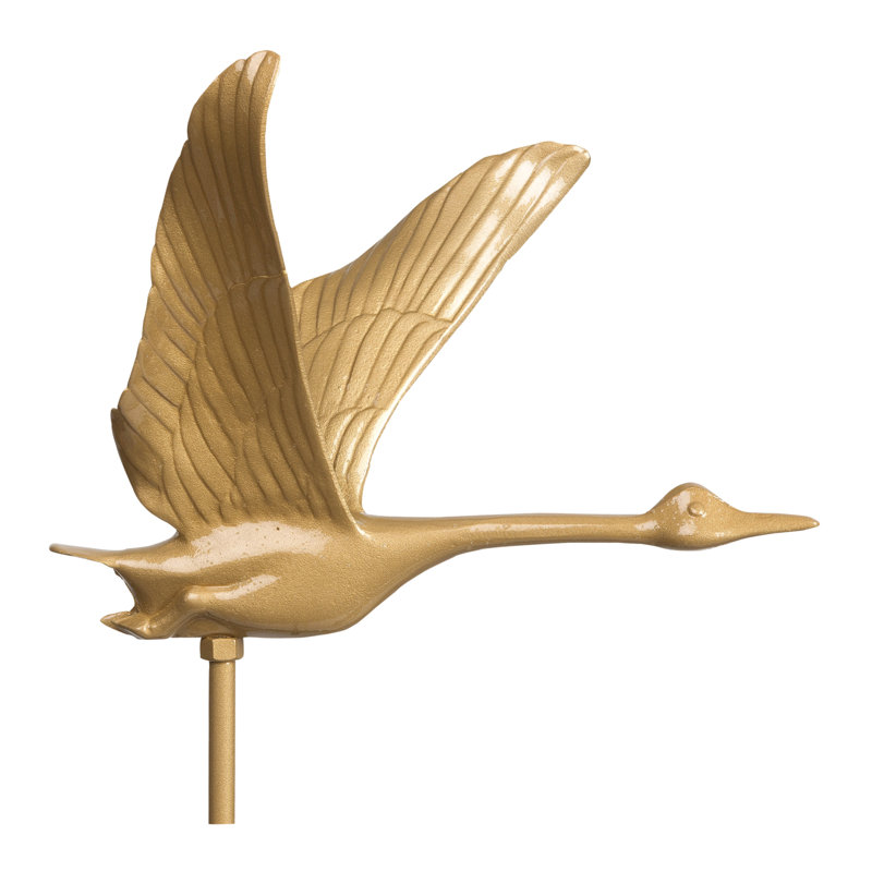 30" Full-Bodied Goose Weathervane, Gold Bronze
