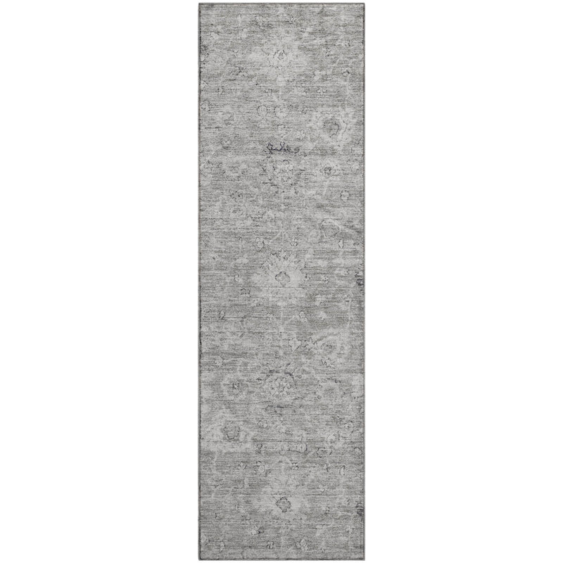 Premium Machine Washable Wayne AMF1089 Damask Rug, Runner 2'3" x 7'6"