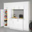 Grande armoire de rangement Watse simple de 65 po de hauteur avec 2 tablettes réglables, idéale pour la salle de bain, le garde-manger, la cuisine, le bureau personnel et l'organisation de la lessive, idéale pour les espaces étroits: l 16 po x H 65 po x P 16 po, blanc-1036340029