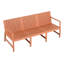 Canapé de jardin abricot brun, 3 places, en polypropylène imperméable et respirant, idéal pour le café du matin. Mobilier d'intérieur/extérieur, résistant aux intempéries, léger, montage facile en 10 minutes.