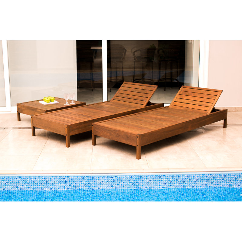 Chaise longue inclinable avec coussin Baghavann