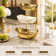 3 Tier Ceramic Fruit Bowl with Metal Stand, White Gold Silver, Tiered Countertop Basket for Nuts Snacks Bread Candy