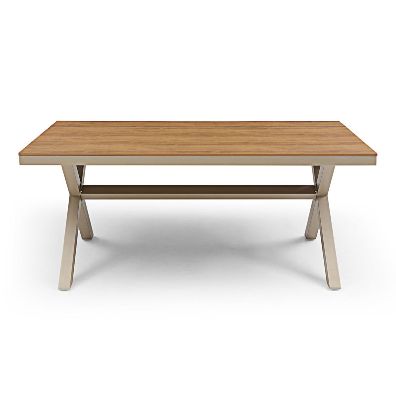Rectangular Dining Table With X-Shape Base