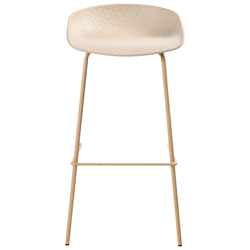 Counter Stool with Metal Frame, Beige