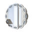 Miroir mural rond argenté 31,5 pouces Wave