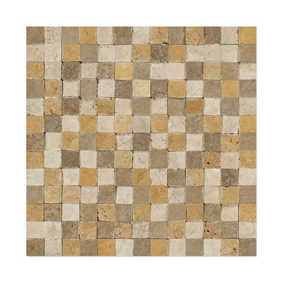 Carreau de mosaïque en travertin