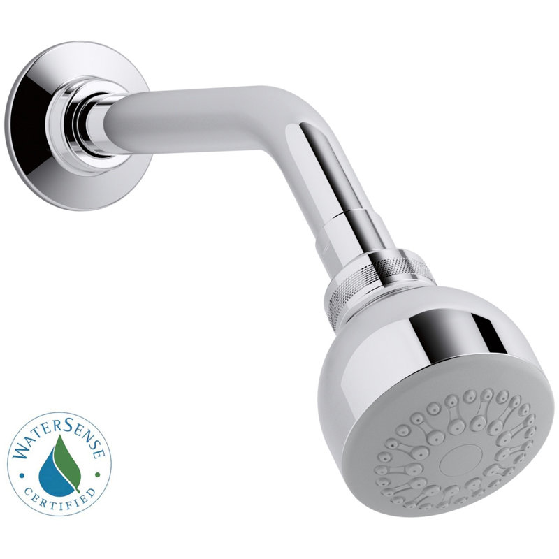 Coralais Full/Standard Fixed Shower Head, Polished Chrome, 1.75 GPM 