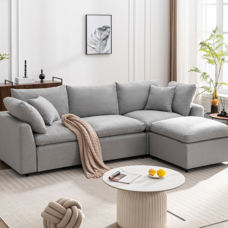 Canapé modulaire avec coussins en plumes Ustyle