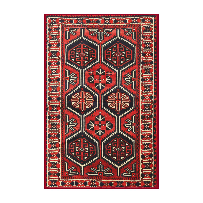 Tapis rouge à motif sud-ouest, Rectangle 5 pi x 7 pi