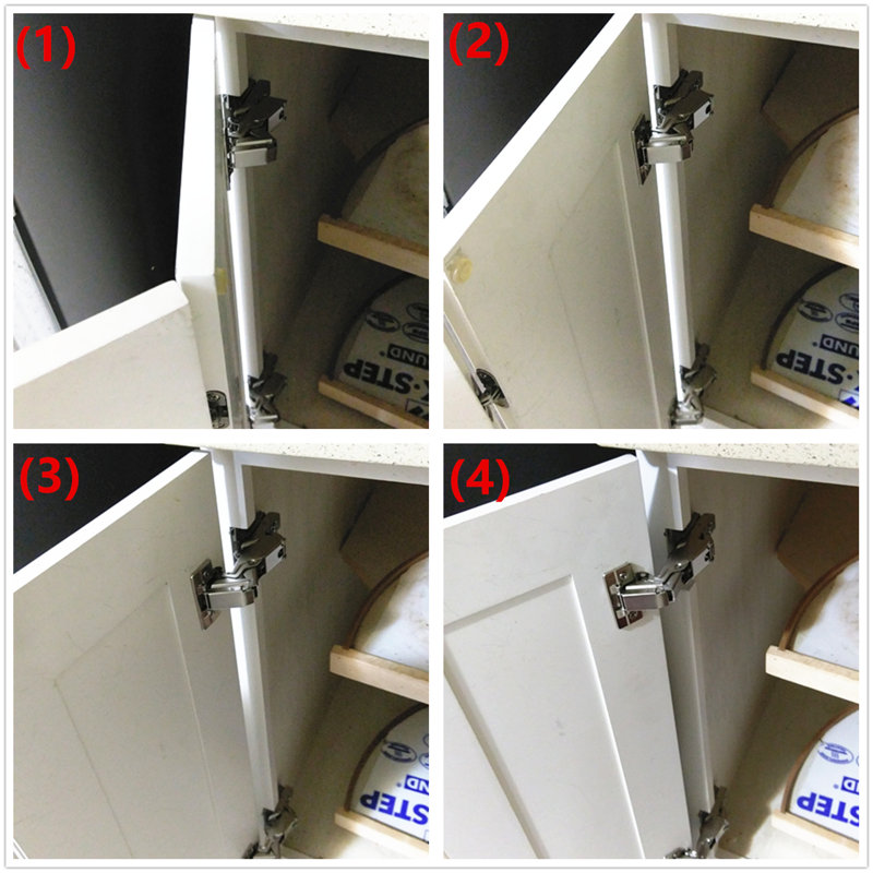 165 Degree Full Overlay Brushed Metal Lazy Susan Cabinet Hinge