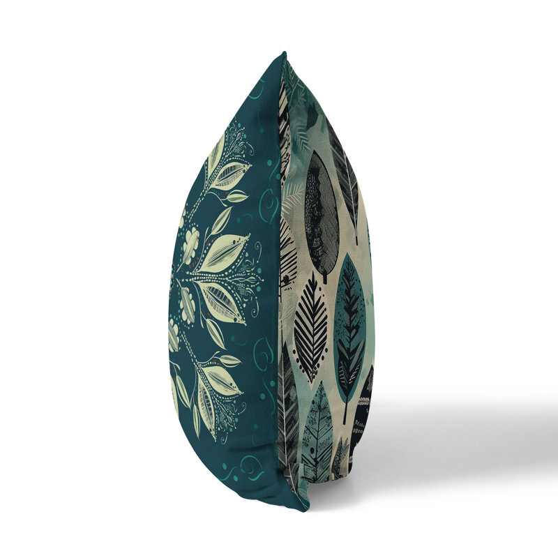 Leaf & Wing Whispers Broadcloth Throw Pillow, 20" H x 20" W