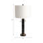 27" Comsouth Marble Table Lamp, Black/White
