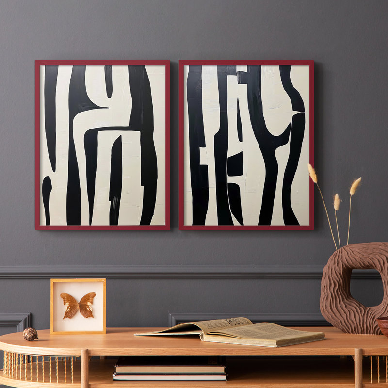 Série ABSTRACT DCXLV - Reproduction encadrée de qualité supérieure - prête à être accrochée - aucun clou requis - aucun clou requis