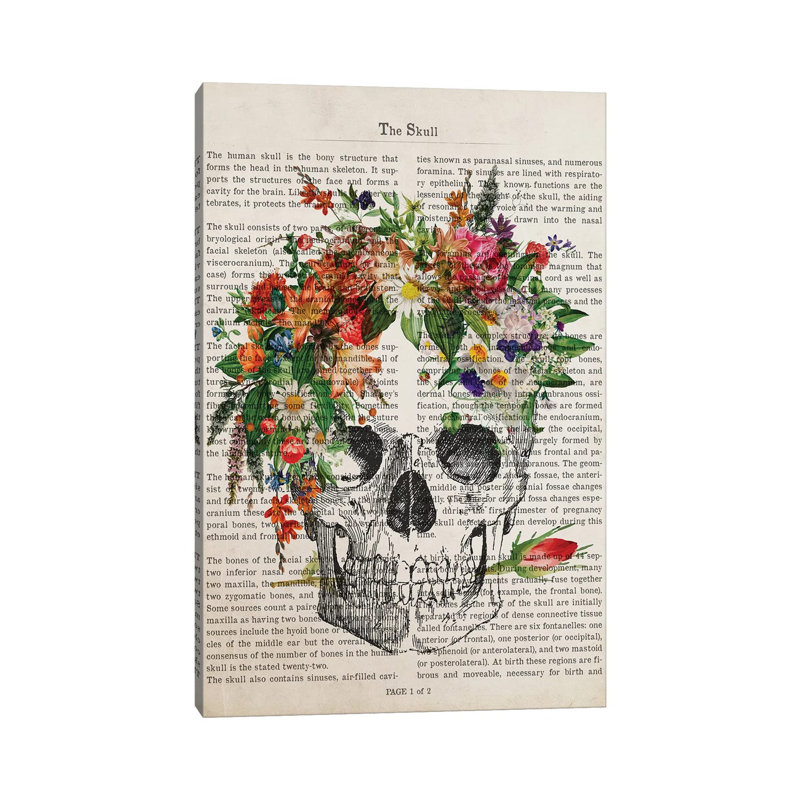 «The Skull» par Aged Pixel, impression sur toile tendue, H 18 po x l 12 po x 1,5 po