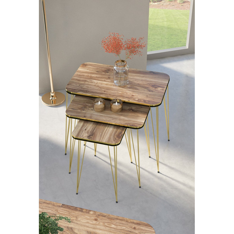Ayleen 24cm Console Table, Walnut