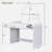 Makeup Vanity Table With Touch Screen Lighted Mirror, Dressing Table With A Drawer And Curved Edges