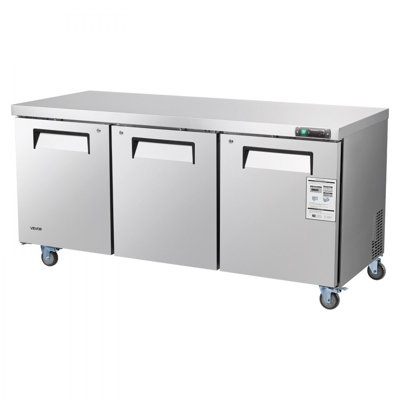 Commercial Freezer Prep Table Stainless Steel 72 inch Triple Door