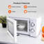Geepas 1.7L Electric Kettle, 4 Slice Toaster & 20L Microwave Set- 2200W Textured Kettle, 1750W Toaster, 700W Solo Microwave- Black-91534278