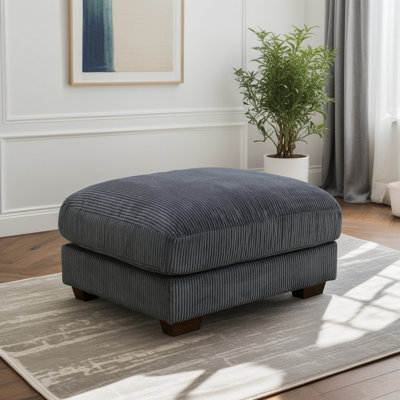 37" Corduroy Modular Ottoman – Convertible Sectional Footrest, Coffee Table & Seating by Ebern Designs