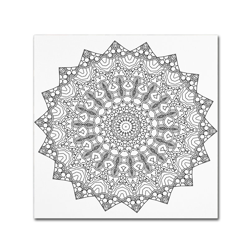 « stars mandala », impression sur toile tendue, H 14 po x l 14 po x P 2 po