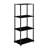 Beckett Etagere Glass Bookcase with Metal Poles-450030468