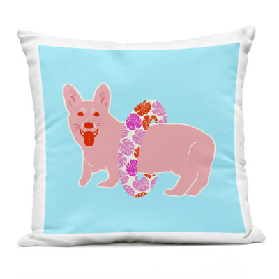Warm Hued Vibrant Rooster Outdoor Printed Pillow, design by Dina Riddle