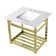 Kingston Brass Quadras 31-Inch Ceramic Console Sink with Steel Base and Shelf