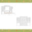 Grand lit escamotable avec bureau, coiffeuse et armoires