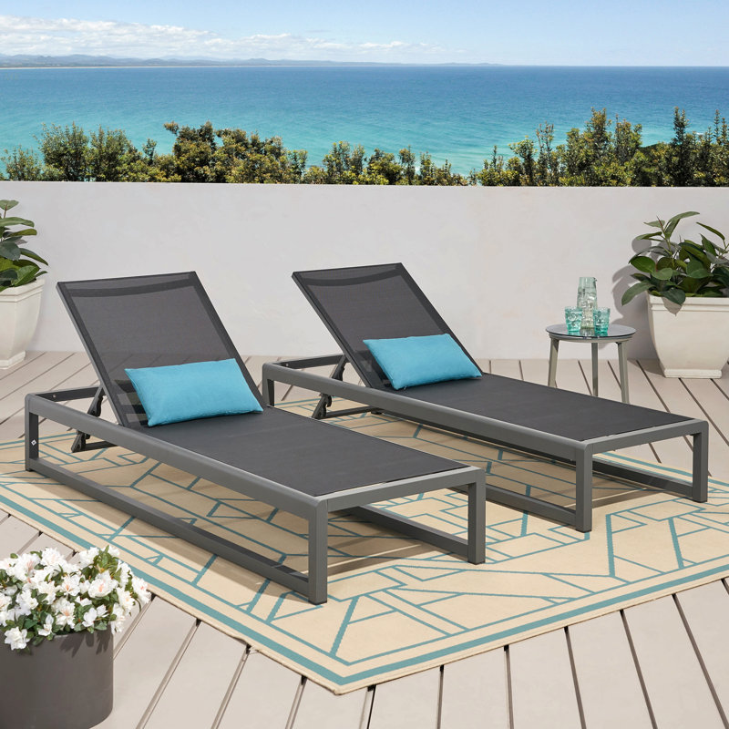 MODESTA CHAISE LOUNGE, Black